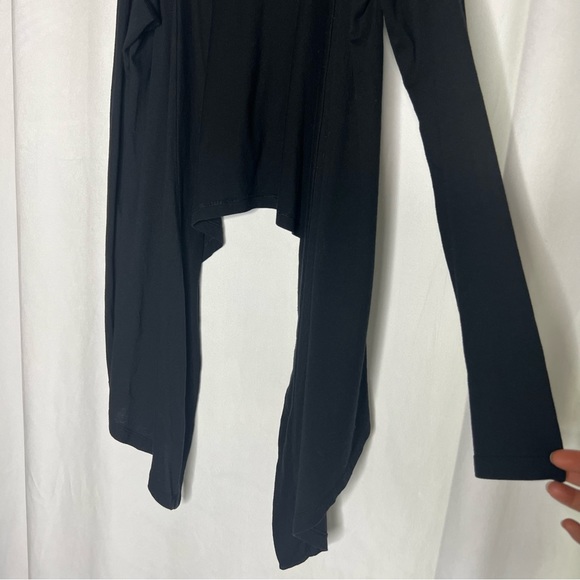 Express Cardigan Black Waterfall Lightweight Asymmetrical Women’s Size M - Picture 5 of 7